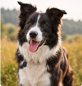Dog representing animal causes
